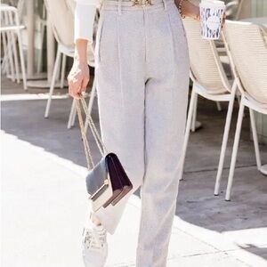 Petite Studio Light Gray Wool Pants